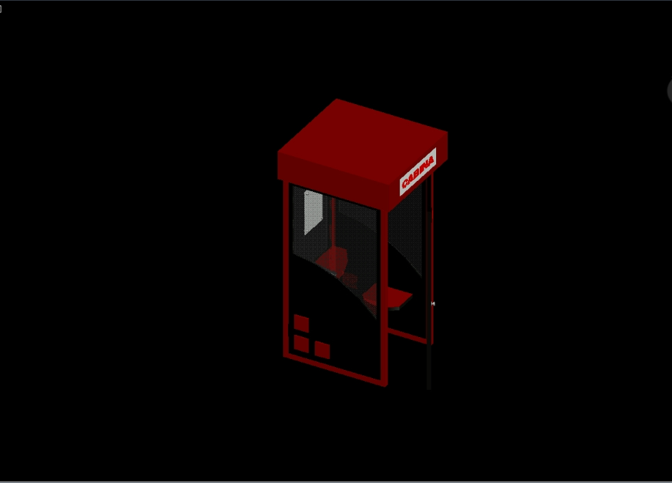 Phone booth in 3d