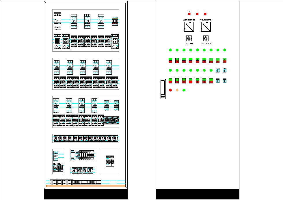 Tablero Eléctrico En Autocad Descargar Cad 289 Kb Bibliocad