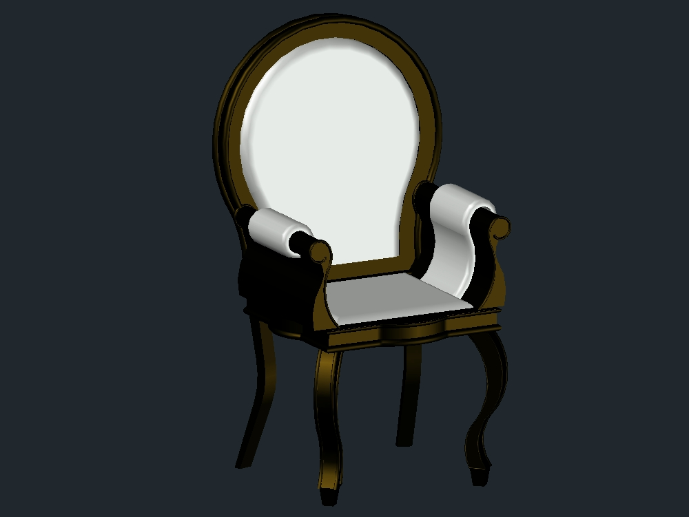 3d antique chair