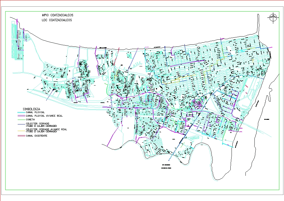 Plano de la ciudad de coatzacoalcos en AutoCAD  CAD (664 