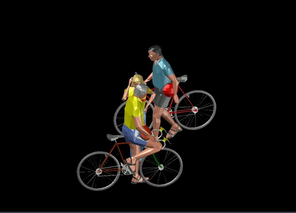Pessoas em bicicletas