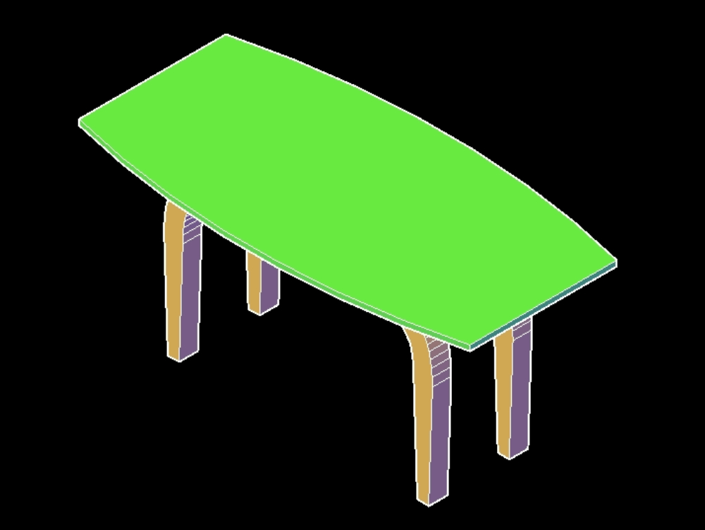 Mesa de madera en 3D.