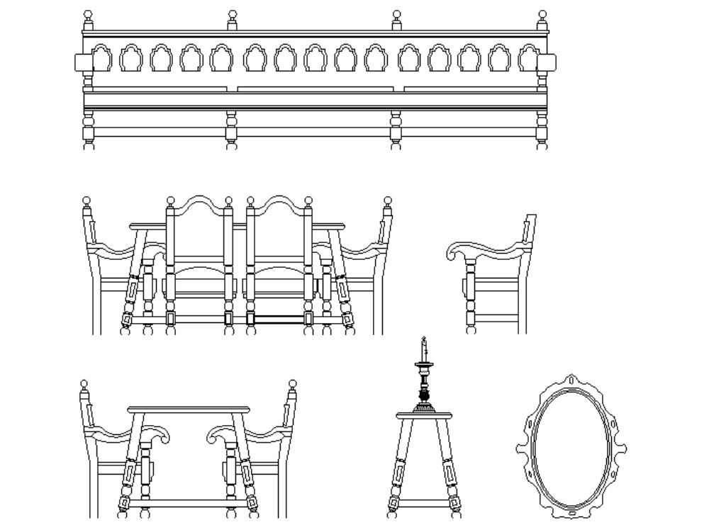 Colonial furniture.