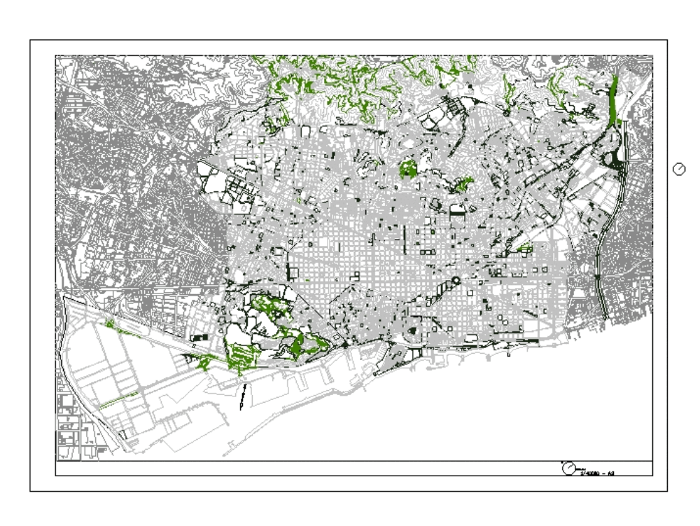 Map Barcelona and neighborhoods