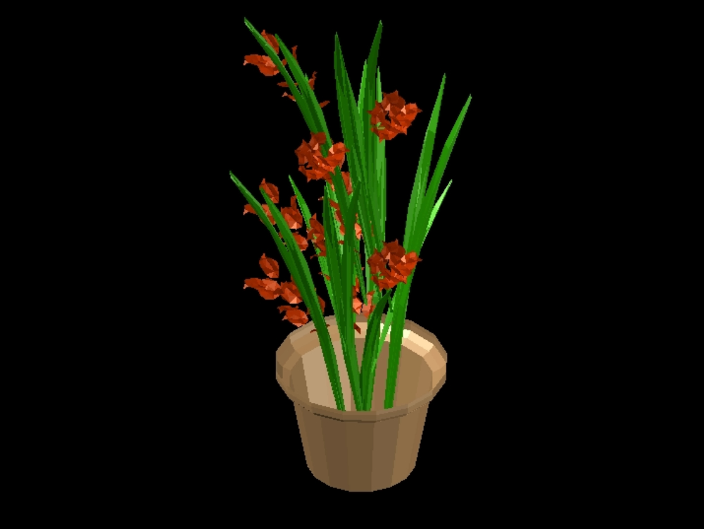 3D Plant in flowerpot