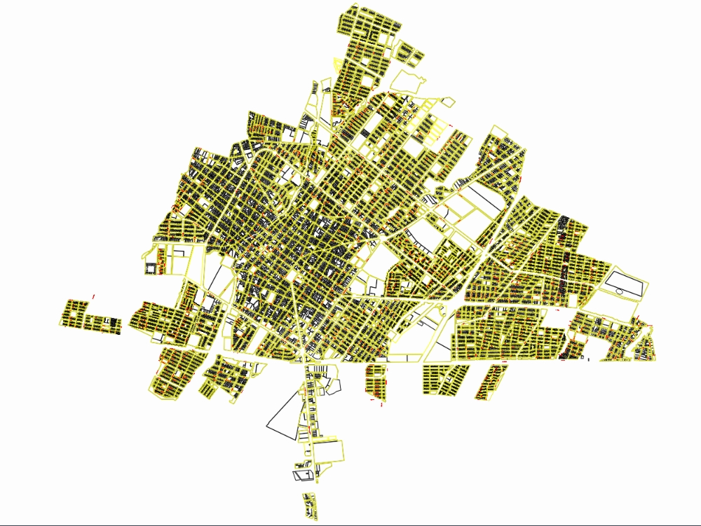 Cadastral urban planning plan