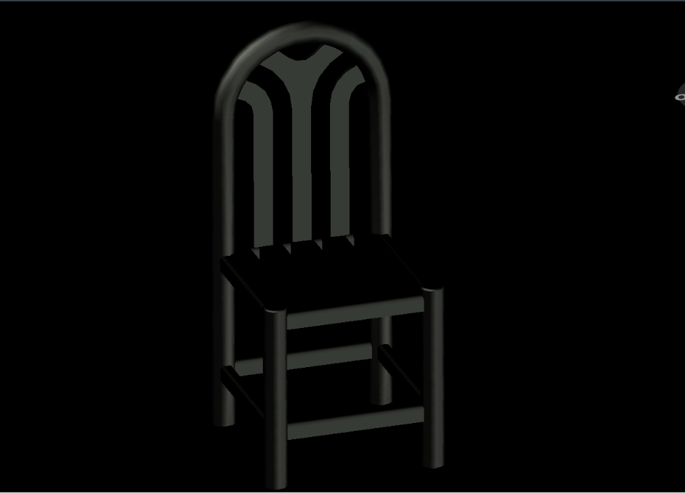 cadeira de madeira 3d