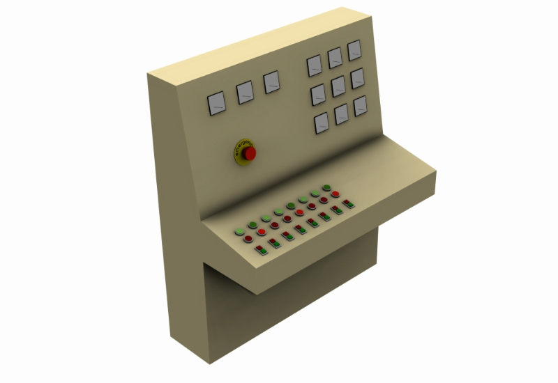Electric control desk - 3d