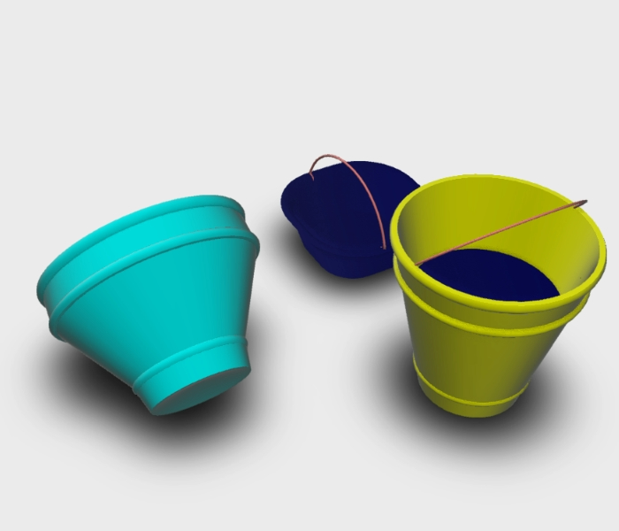 Carpentry pail in 3d