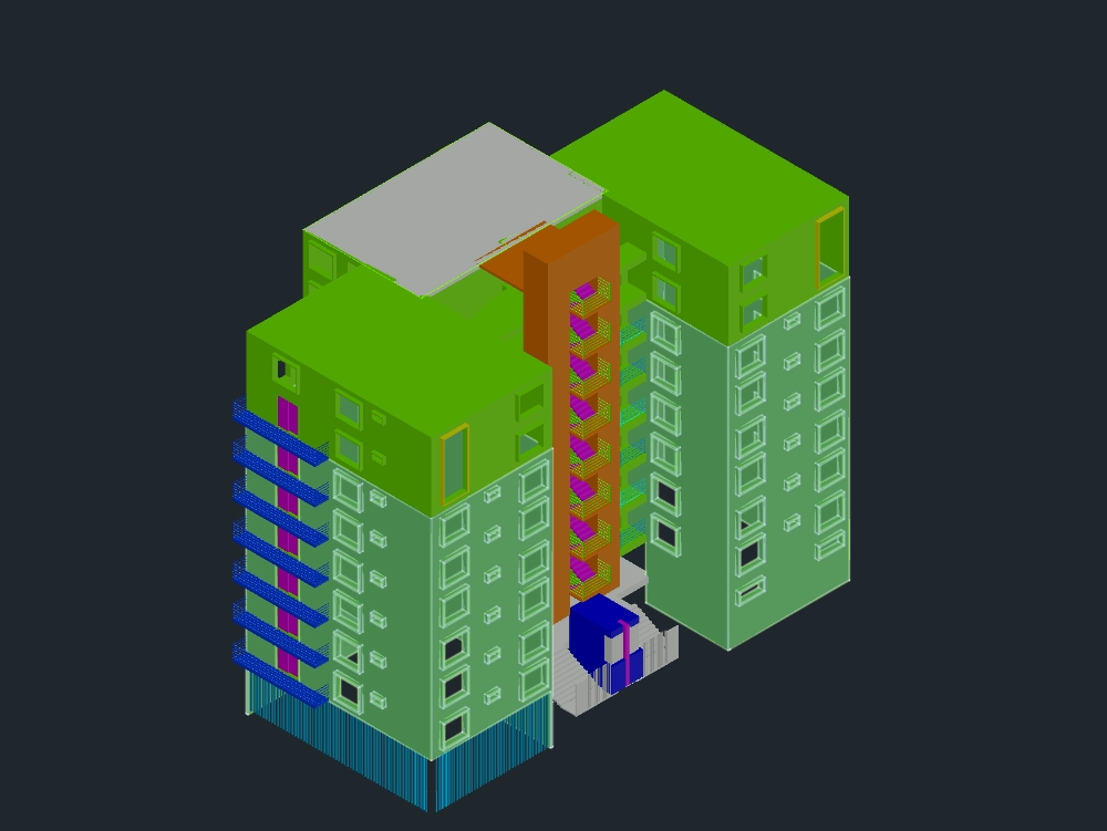 3d residential building