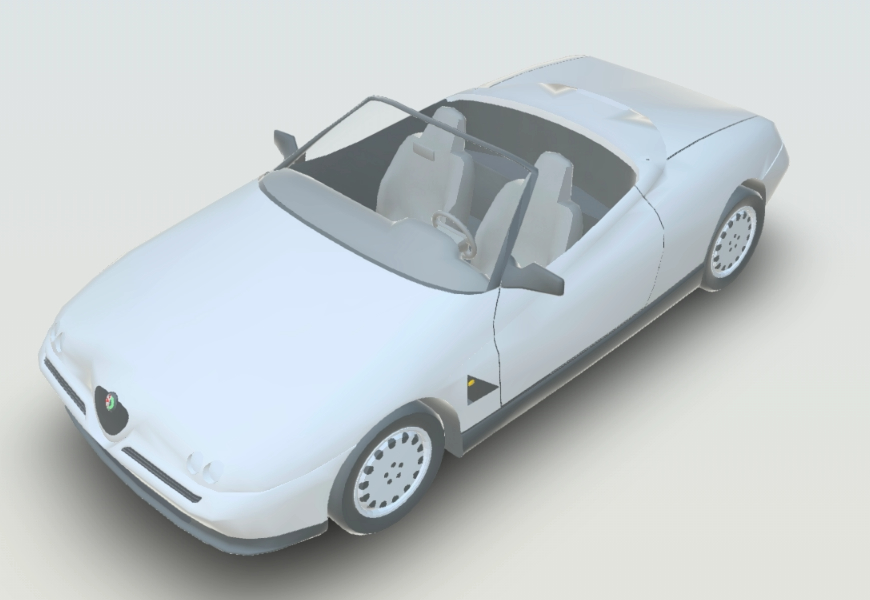 Automóvil Alfa GTV en 3D