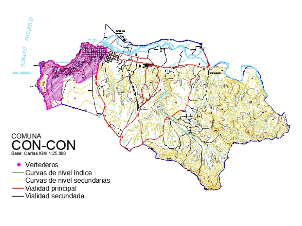 Plano de Concón - Chile.