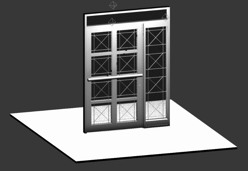 Porte d'accès au bâtiment 3D