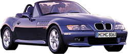 BMW Z3 ready to insert with opacity map