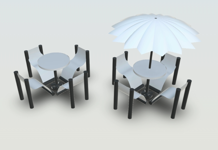 Mesa com guarda-chuva