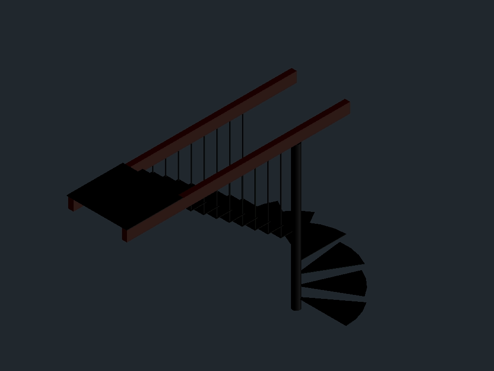 Escada com esticadores 3D