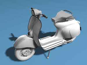 Roller Motorrad 3d