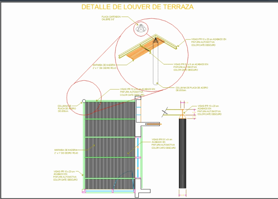 Louver Detail DWG  Louver  de terraza en AutoCAD Descargar CAD 74 31 KB 