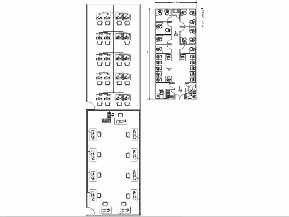 Salas de aulas: eletrônica., - Detalhes do Bloco DWG