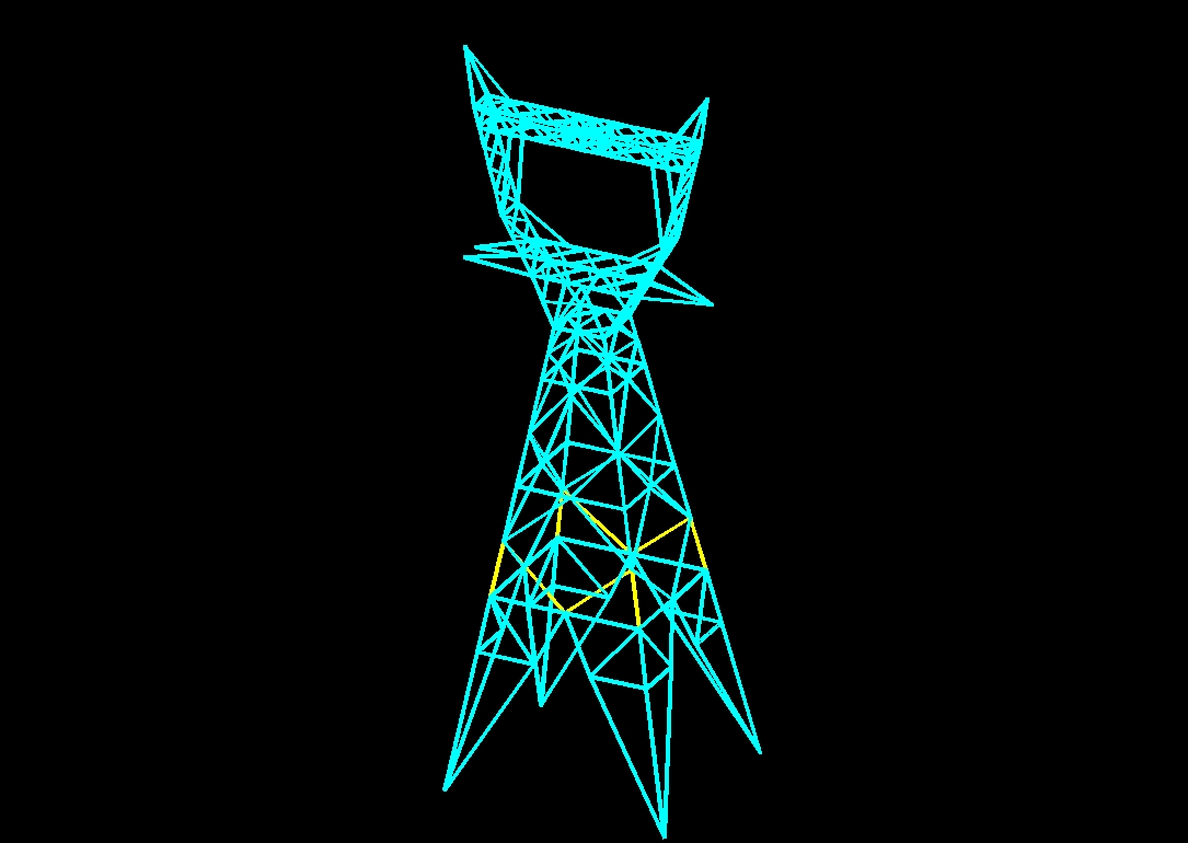 Electric tower in 3d