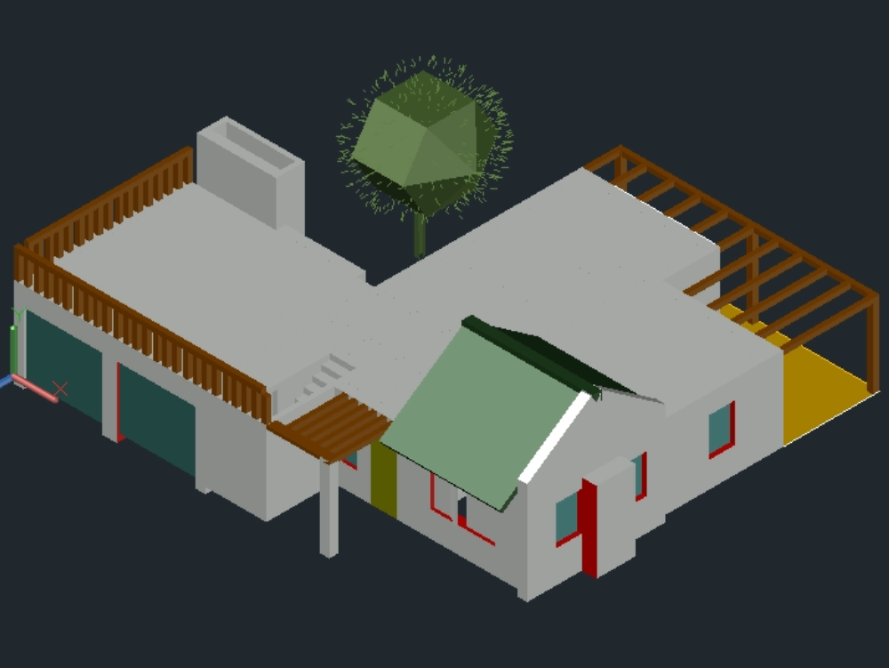 Casa 3D con terraza