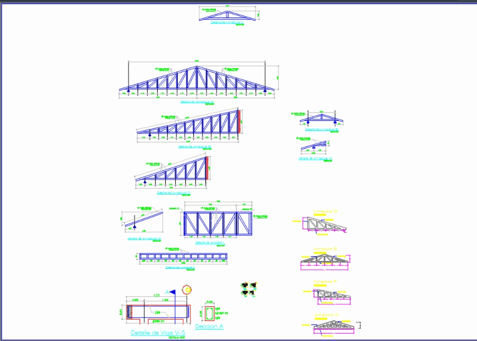 Detalles de armaduras; joist ; y montaje (203.15 KB) | Bibliocad