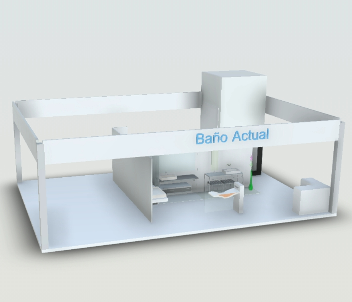 STAND OF FAIR OF BATHROOMS IN 3D