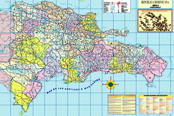 Carte de la République Dominicaine