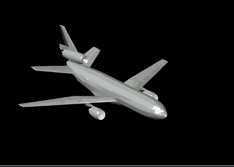 Commercial airplane 3d