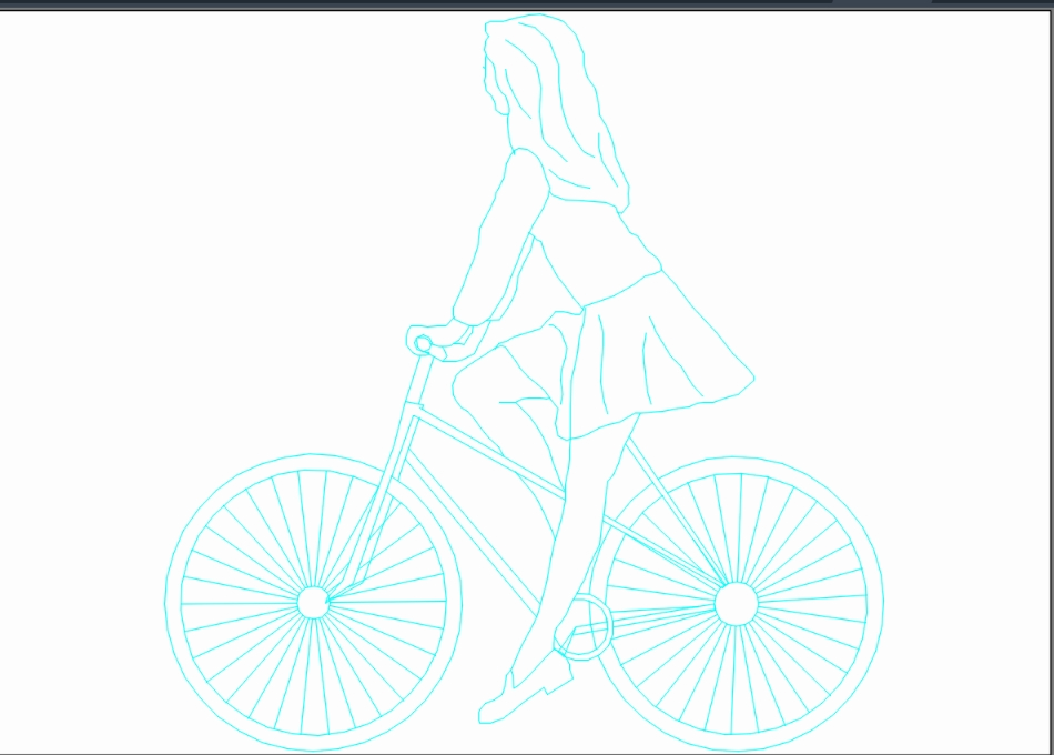 Frau fährt Fahrrad