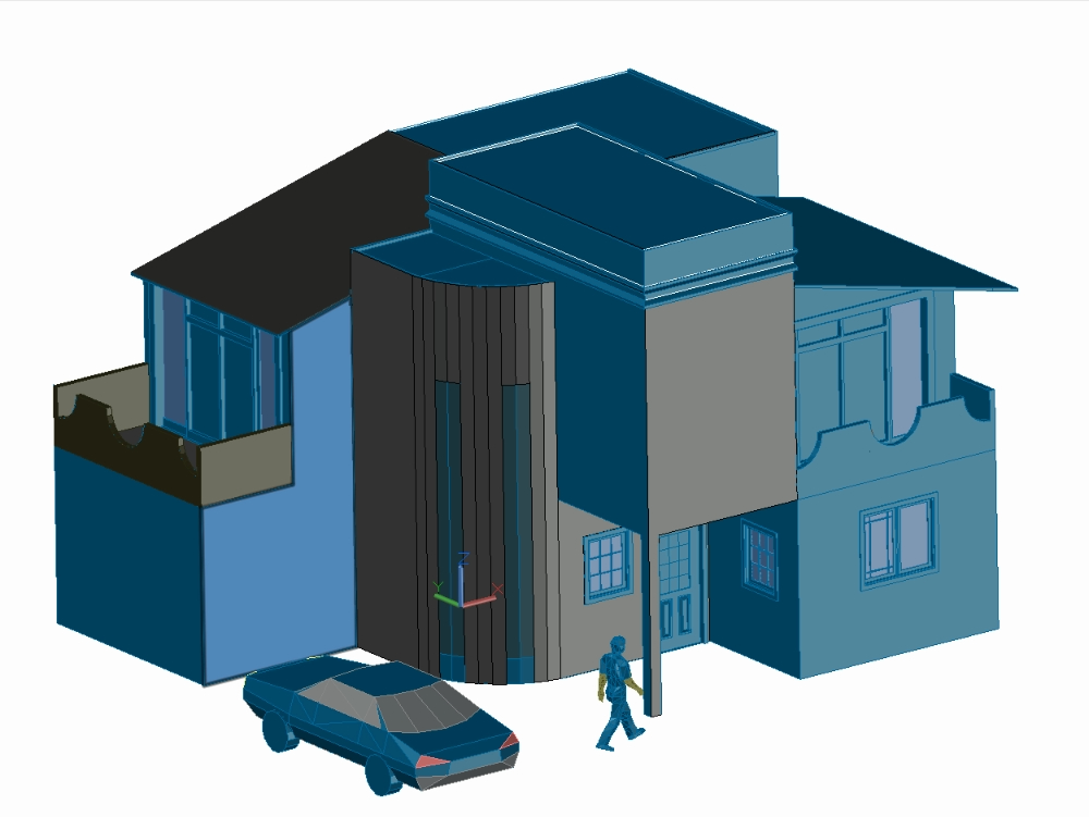 Maison à deux étages en 3D