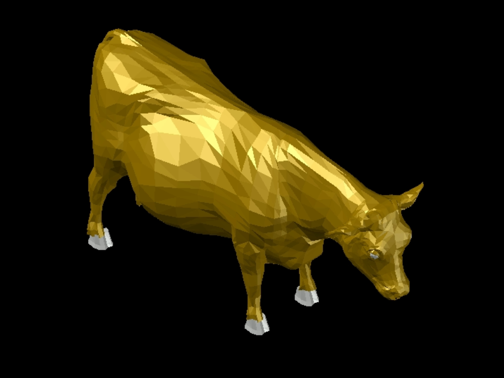 Cow in 3d.
