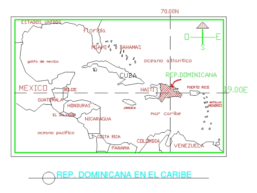 Carte de la république dominicaine