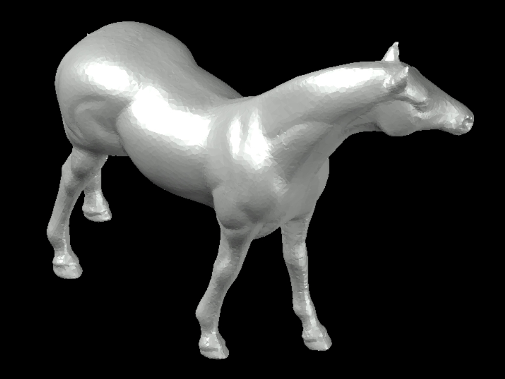 Cheval en 3D.