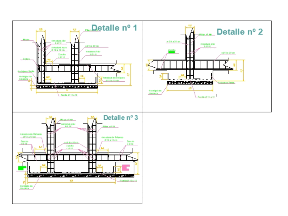 Zapatas en AutoCAD Descargar CAD (245.39 KB) Bibliocad