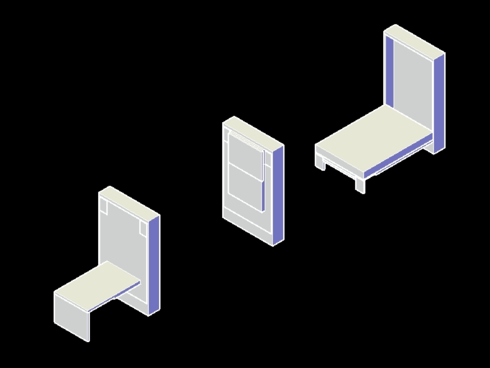Muebles rebatibles en 3D.