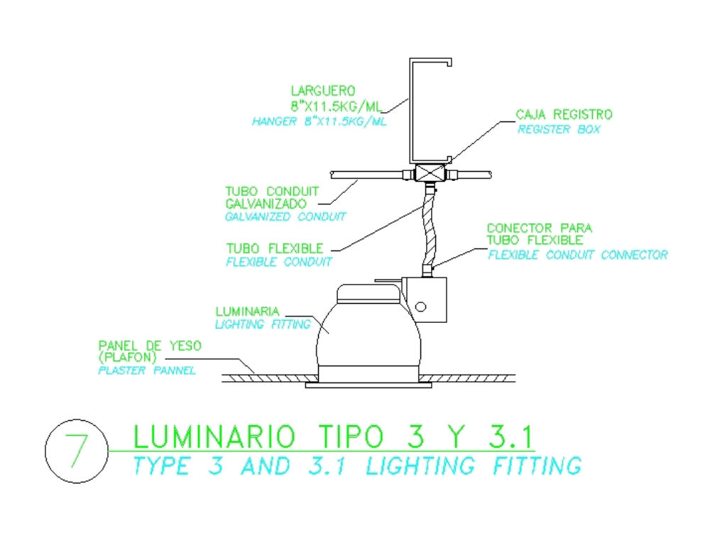 Instalaciòn de luminarias en AutoCAD Descargar CAD (128.71 KB