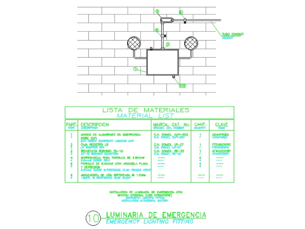Aprendiz Florecer tengo hambre Luminaria de emergencia en AutoCAD | Descargar CAD (128.79 KB) | Bibliocad