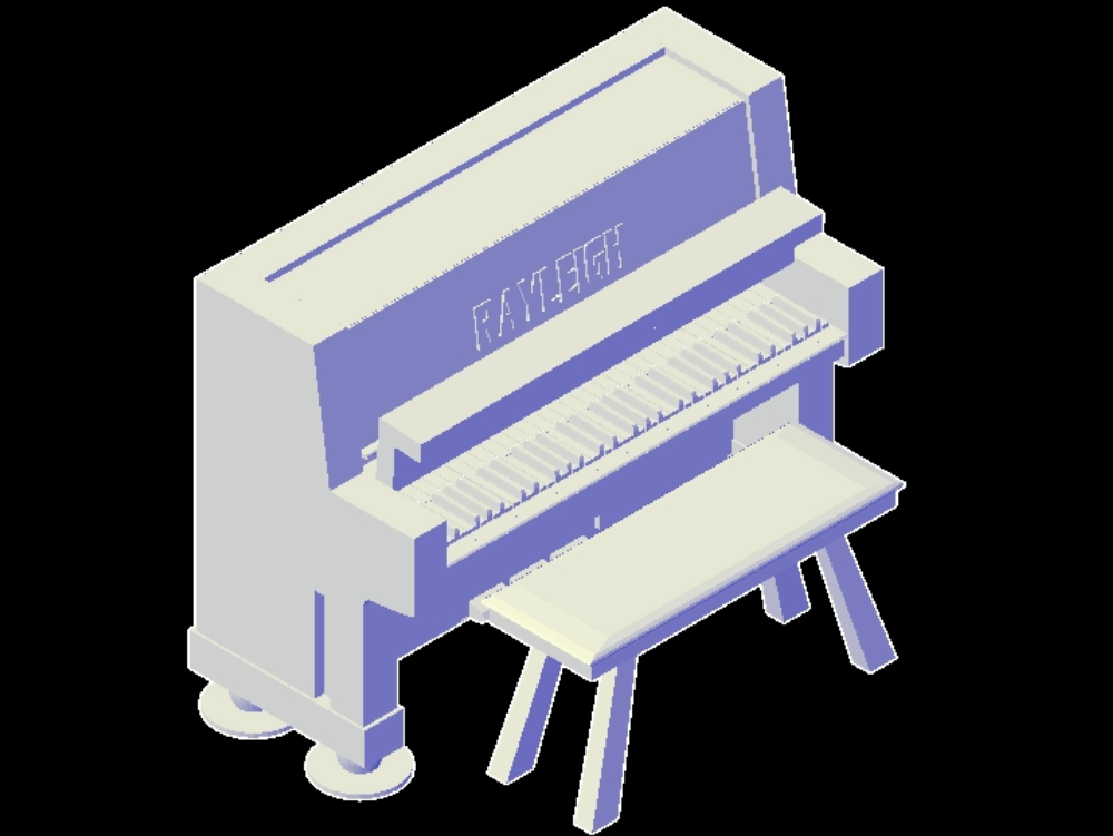 Piano in 3d.
