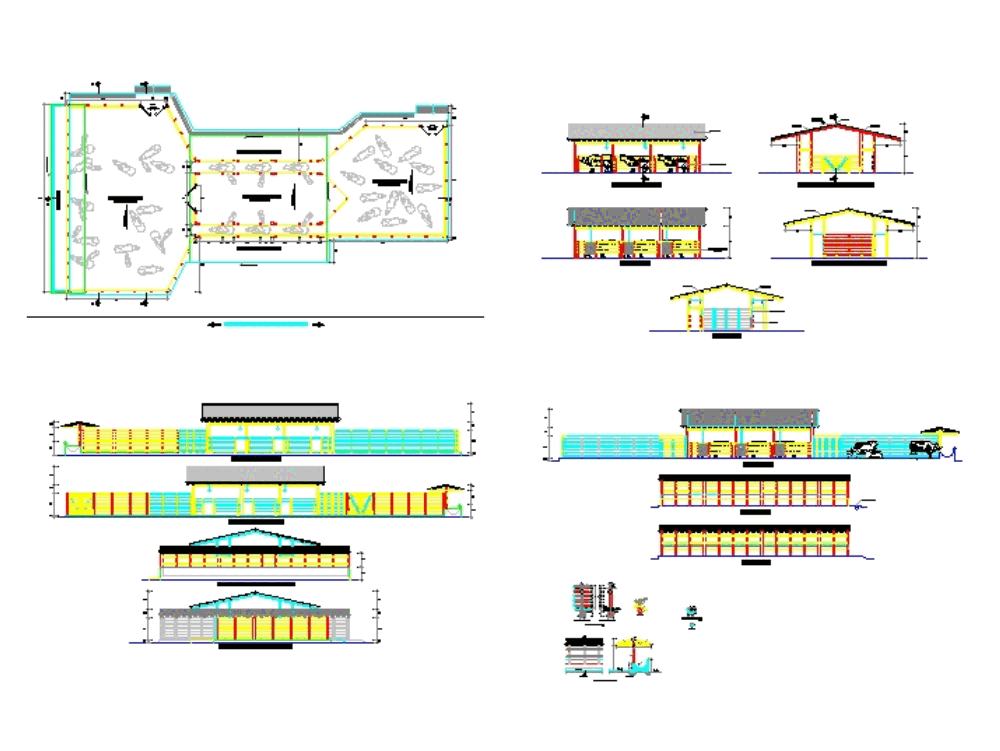 Granja de vacas _ ordeño en AutoCAD Descargar CAD (632.52 KB) Bibliocad