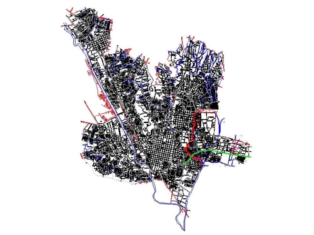 Urban map of Oaxaca de Juárez
