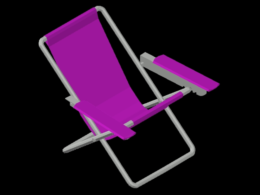 Chaise longue en 3D.