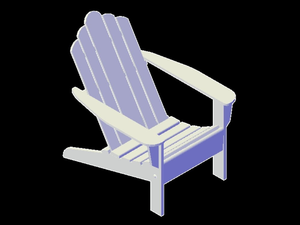 Wooden chair 3d