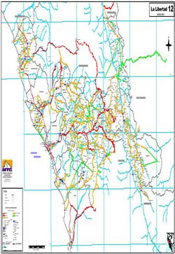 Estrutura rodoviária - Peru (por departamentos)