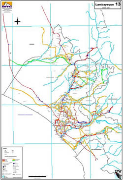 Straßenstruktur - Peru (nach Abteilungen)