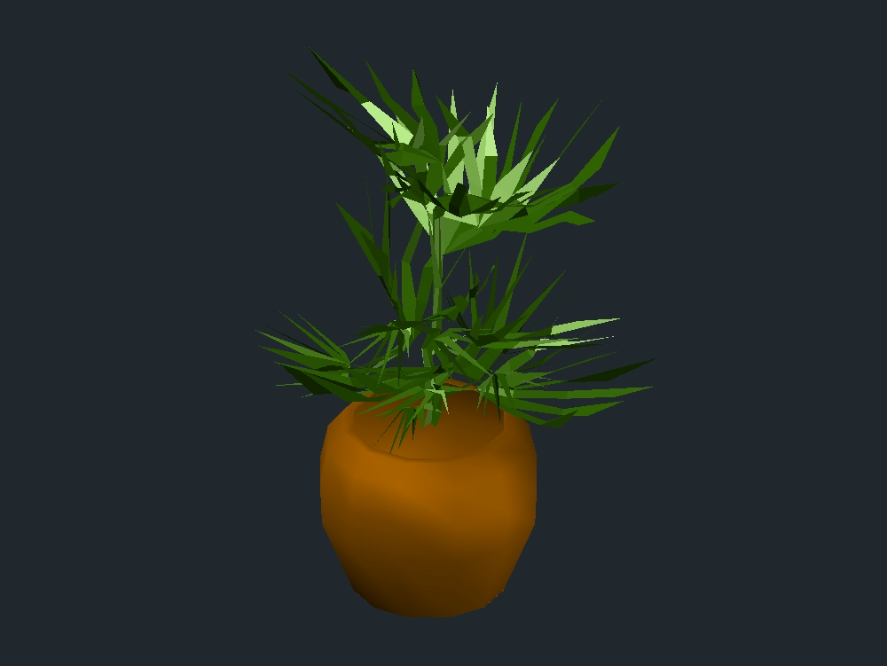 planta em vaso 3d