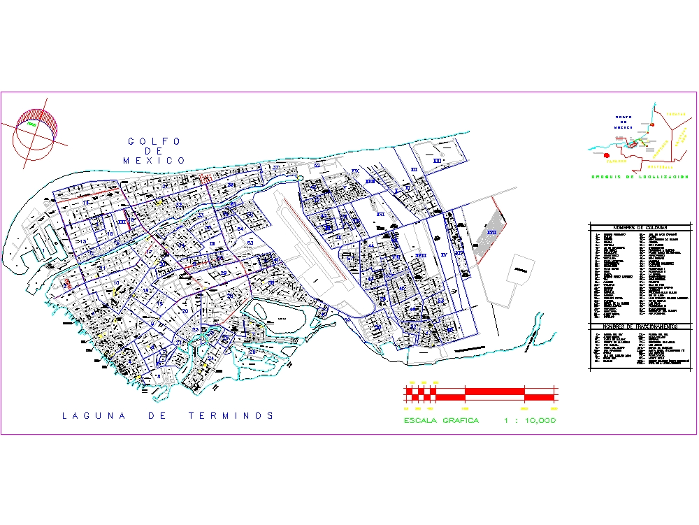 Plan de la ville de Carmen ; logwood