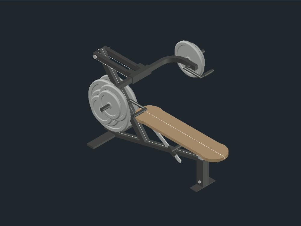 Maquinaria para pesas en gimnasio 