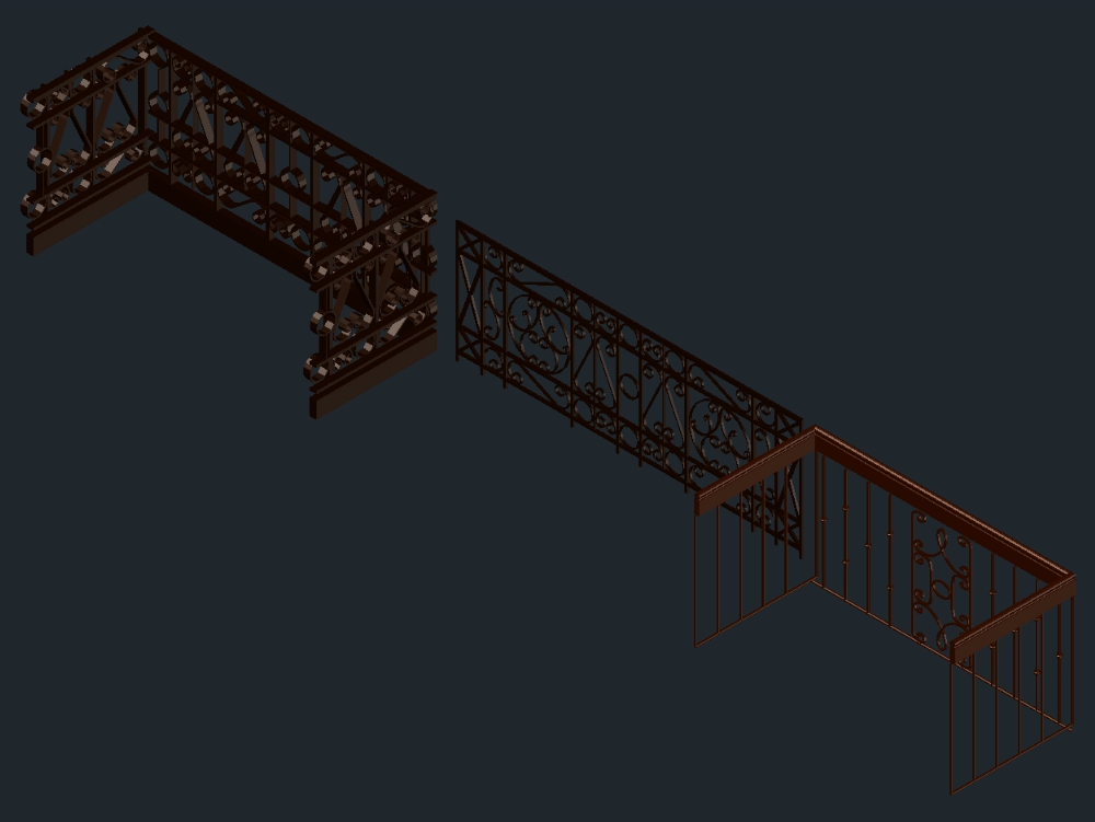 Baranda para balcones 3D