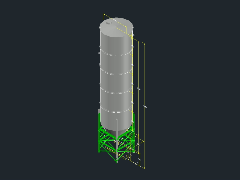 silo à plâtre 3D
